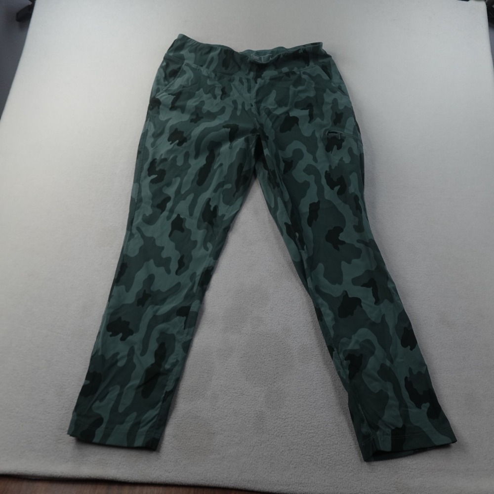 Mountain Hardwear Dynama 2 Ankle Pants Womens Large Green Camo Hiking 1880741